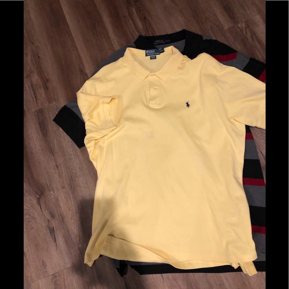 Polo shirt hot yellow..